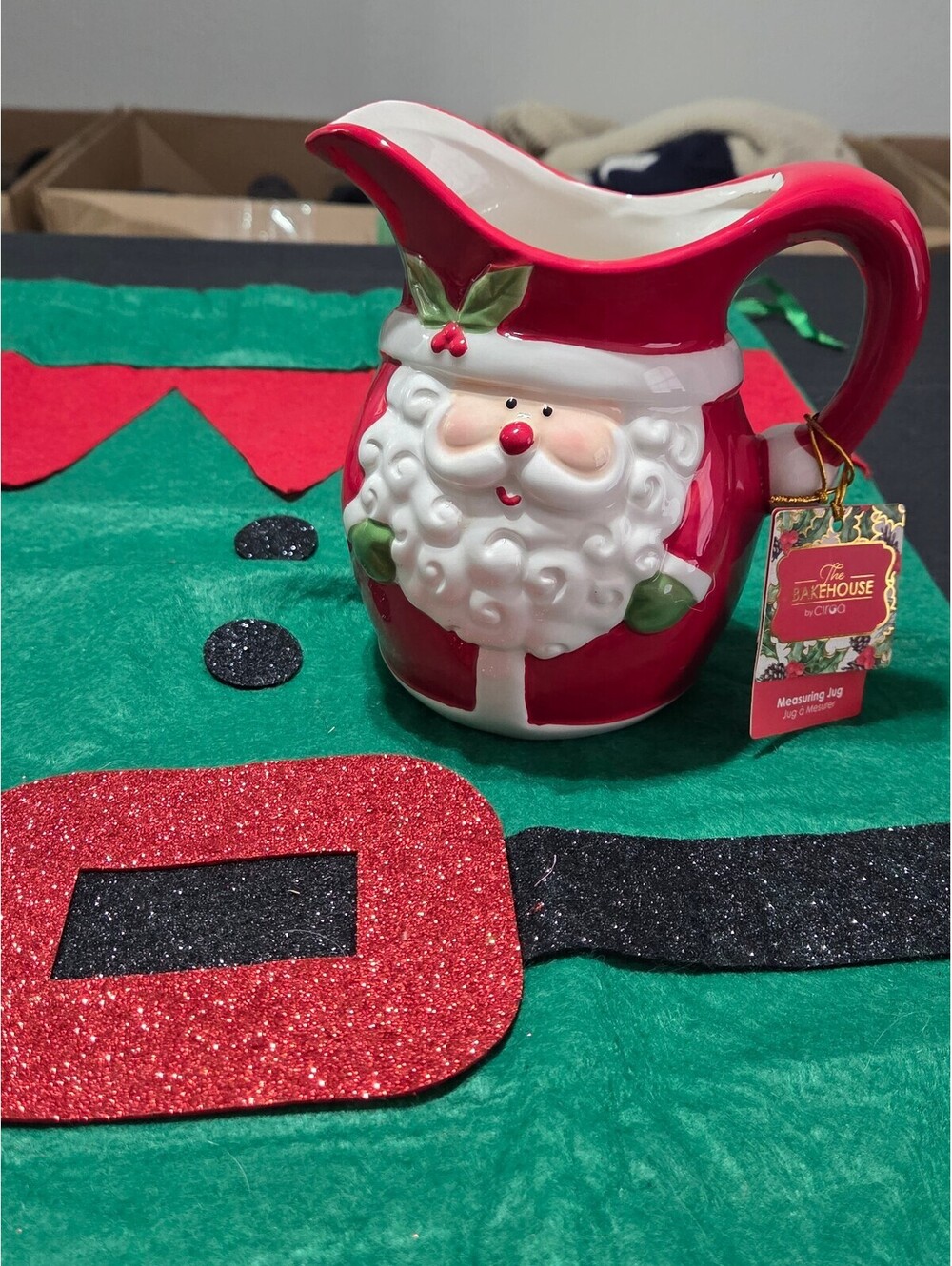 The Bakehouse by Ciroa Santa Claus Stoneware Measuring Jug 3 Cup Capacity